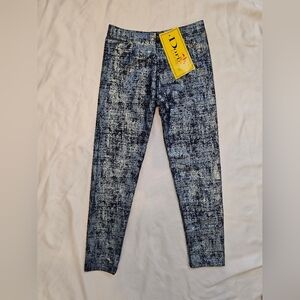 Dori Creations Metallic Denim Lame Leggings- 6X- NWT